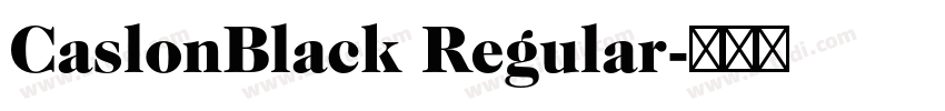 CaslonBlack Regular字体转换